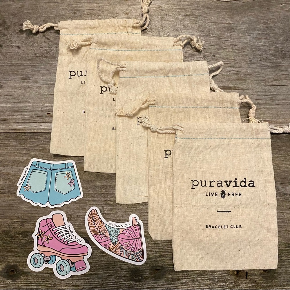 ‼️Pura Vida Bracelets Bags + Stickers Pack‼️